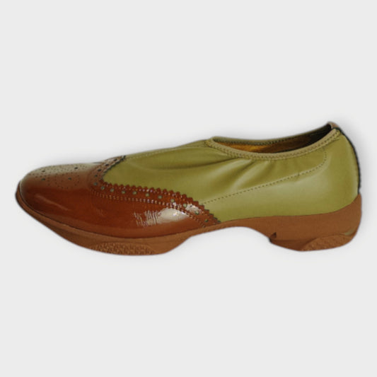 Leather Slip On Brogues