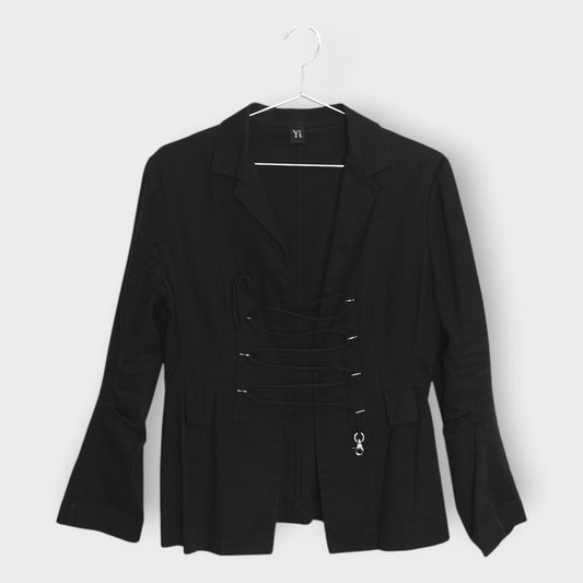 Cotton Lace Up Blazer