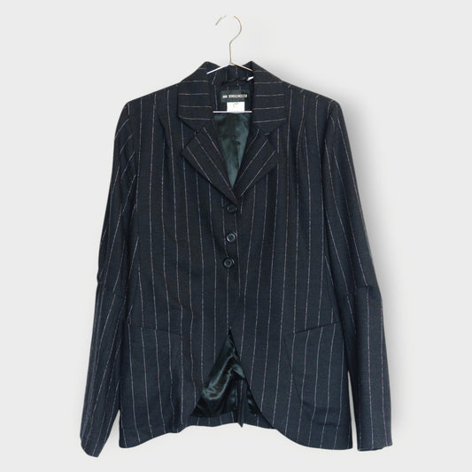 Pinstripe Wool Blazer