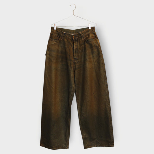 Coated Wide Leg Jean
