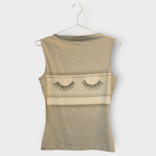 Eye Print Boat Neck Top