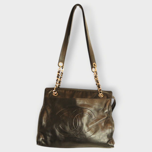 Leather CC Tote Bag