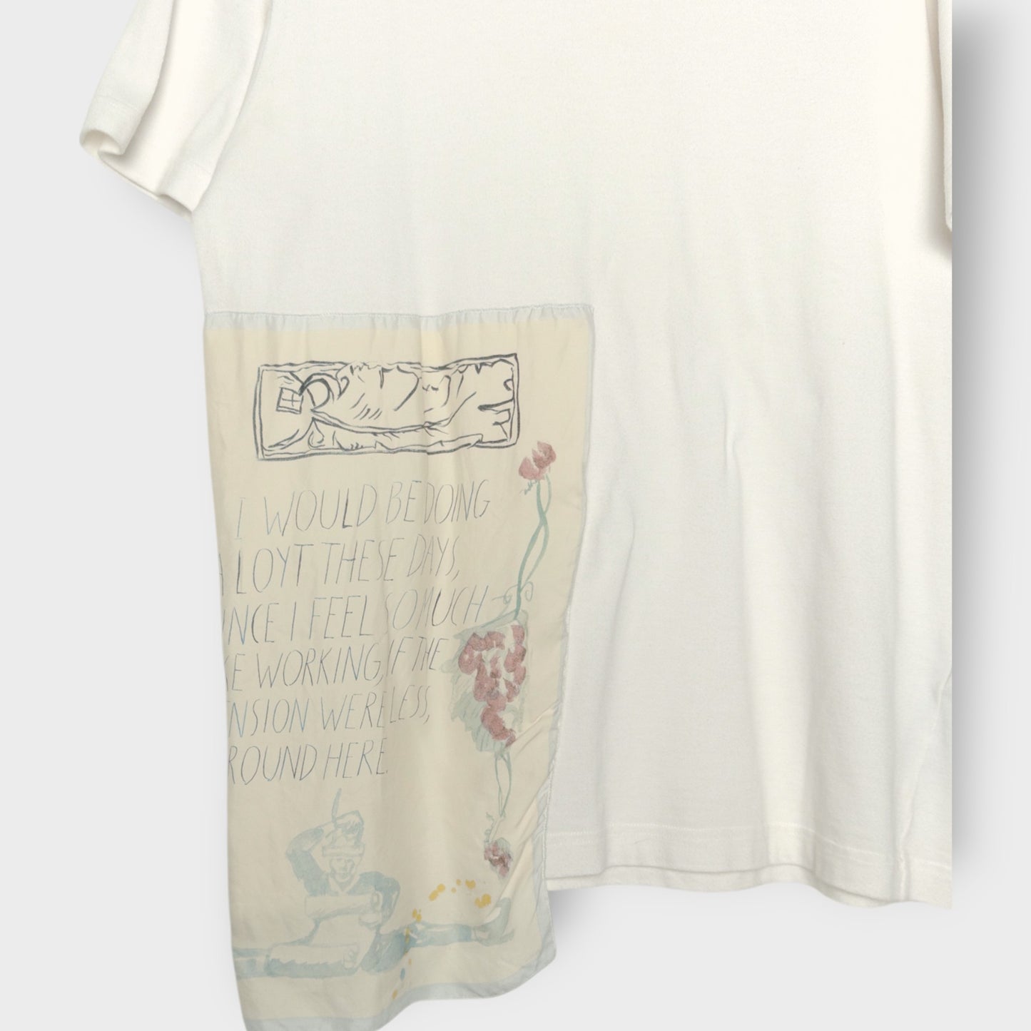 Crew Neck & Silk Illustrated Detail