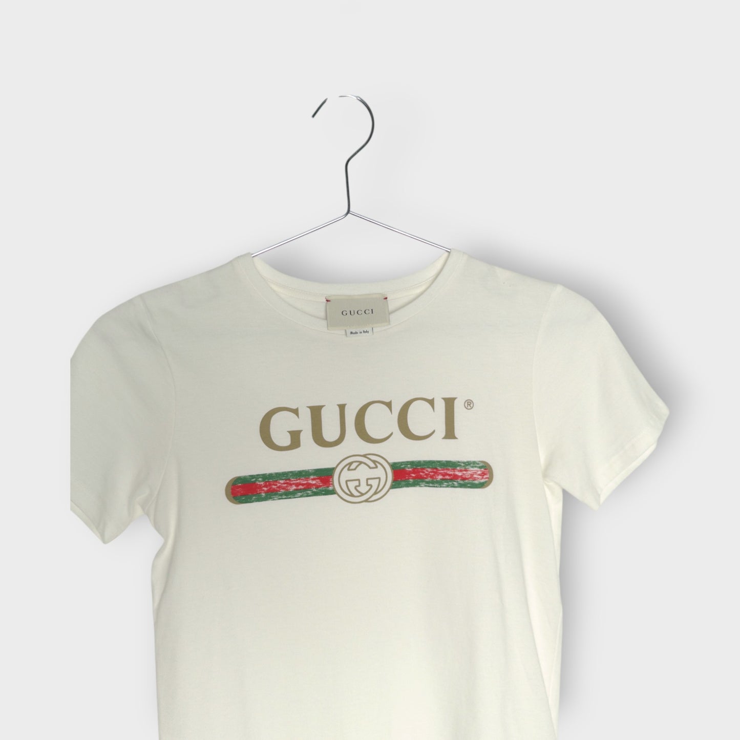 White Classic Logo Tee