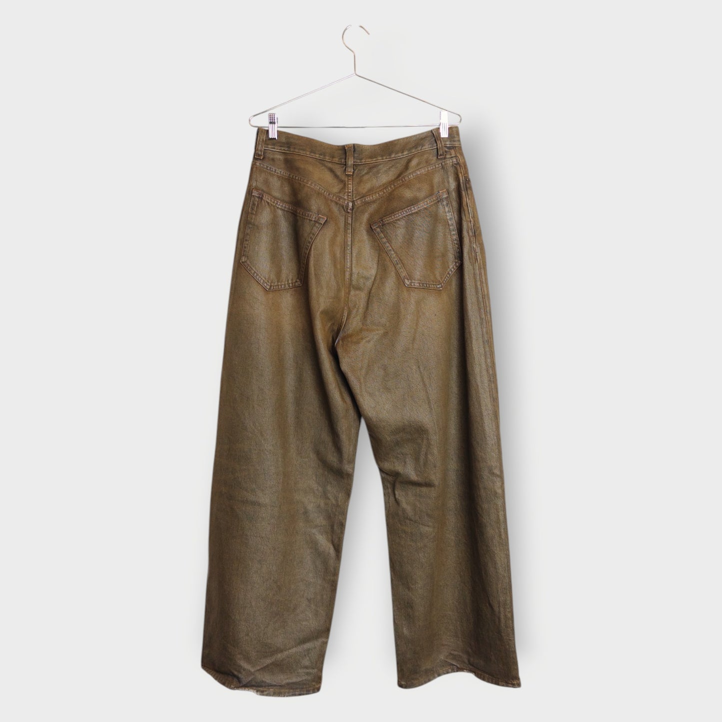 Coated Wide Leg Jean