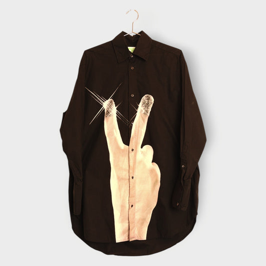 Sparkle Peace Sign Button Down