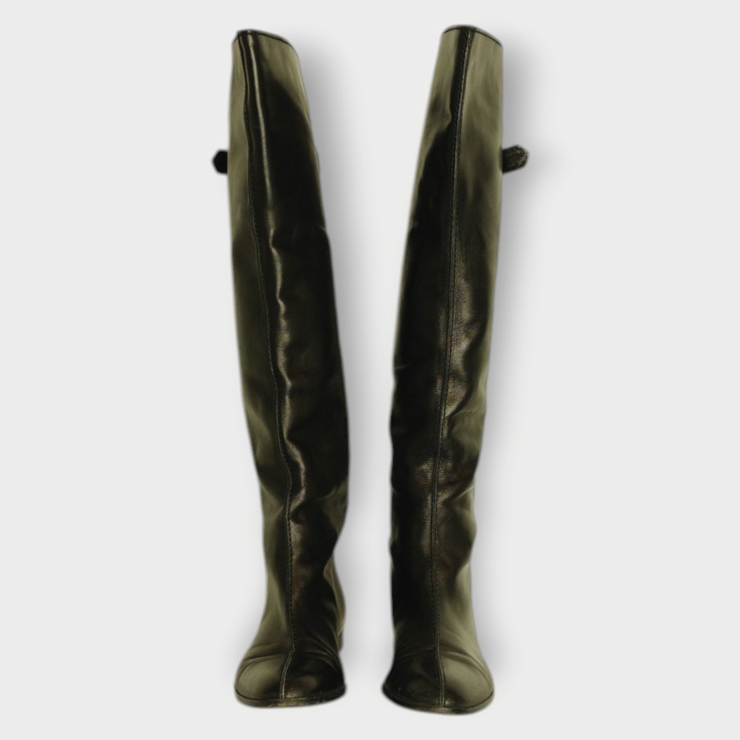 Black Leather Riding Boots