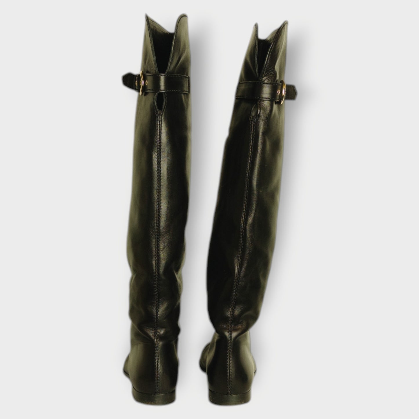 Black Leather Riding Boots