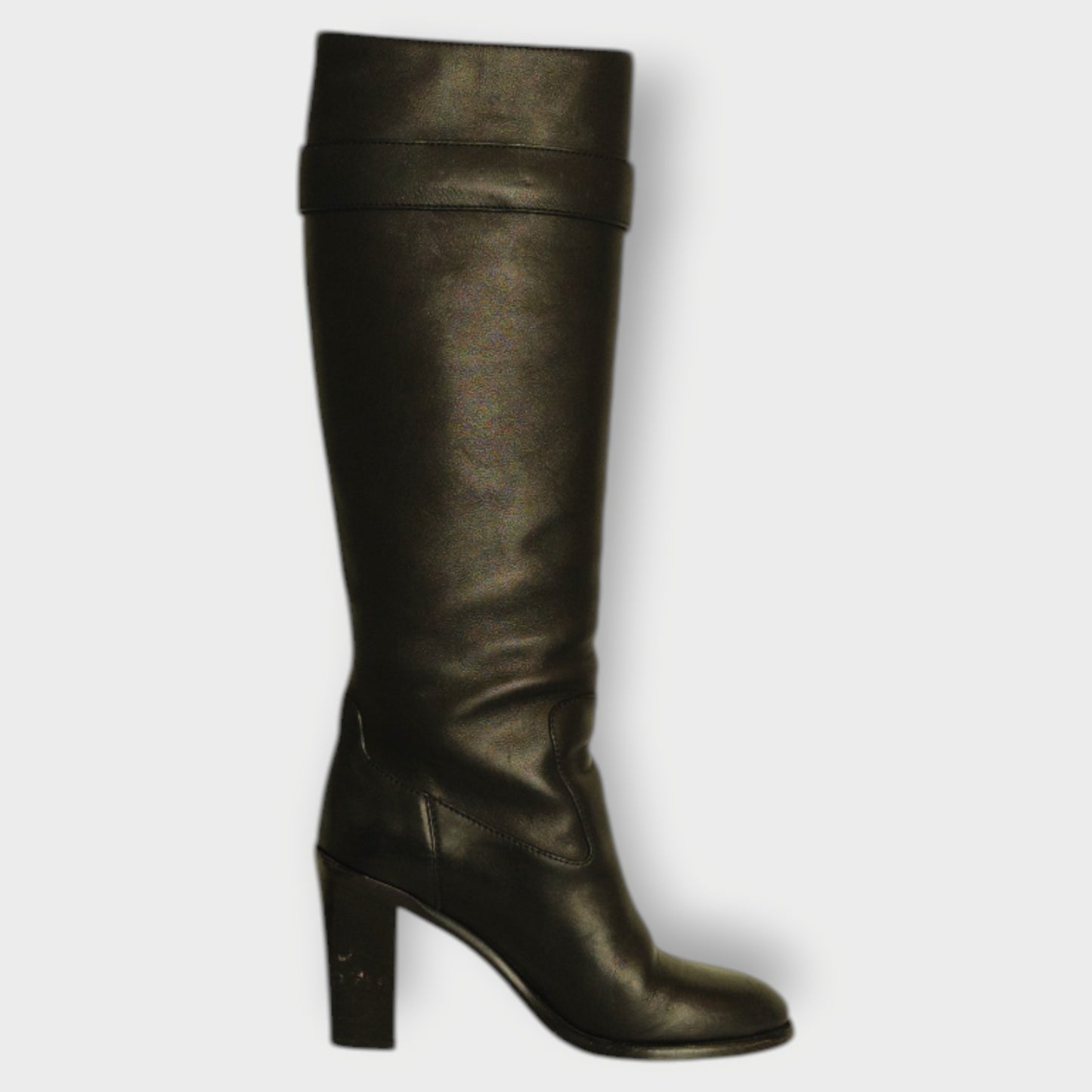 Knee High Logo Heeled Boots