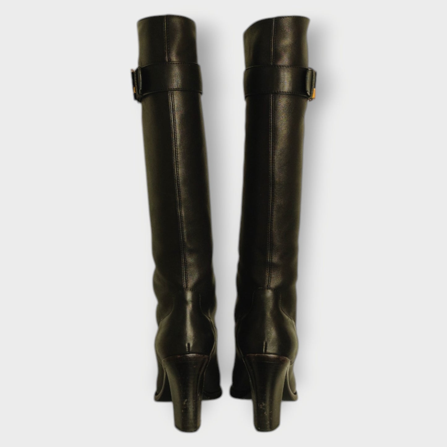 Knee High Logo Heeled Boots