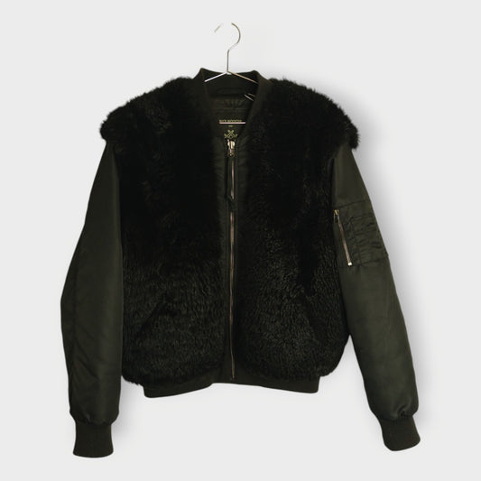 Lamb Wool Bomber Jacket