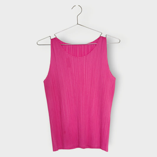 Pleat Scoop Neck Tank
