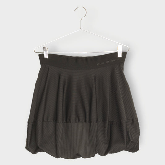 Black Textured Bubble Skirt #ILEZW0