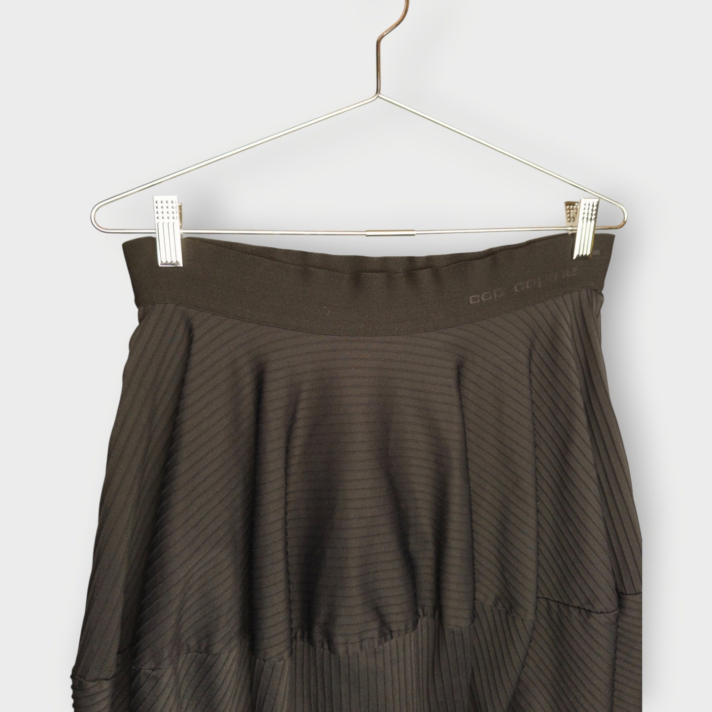 Black Textured Bubble Skirt #ILEZW0
