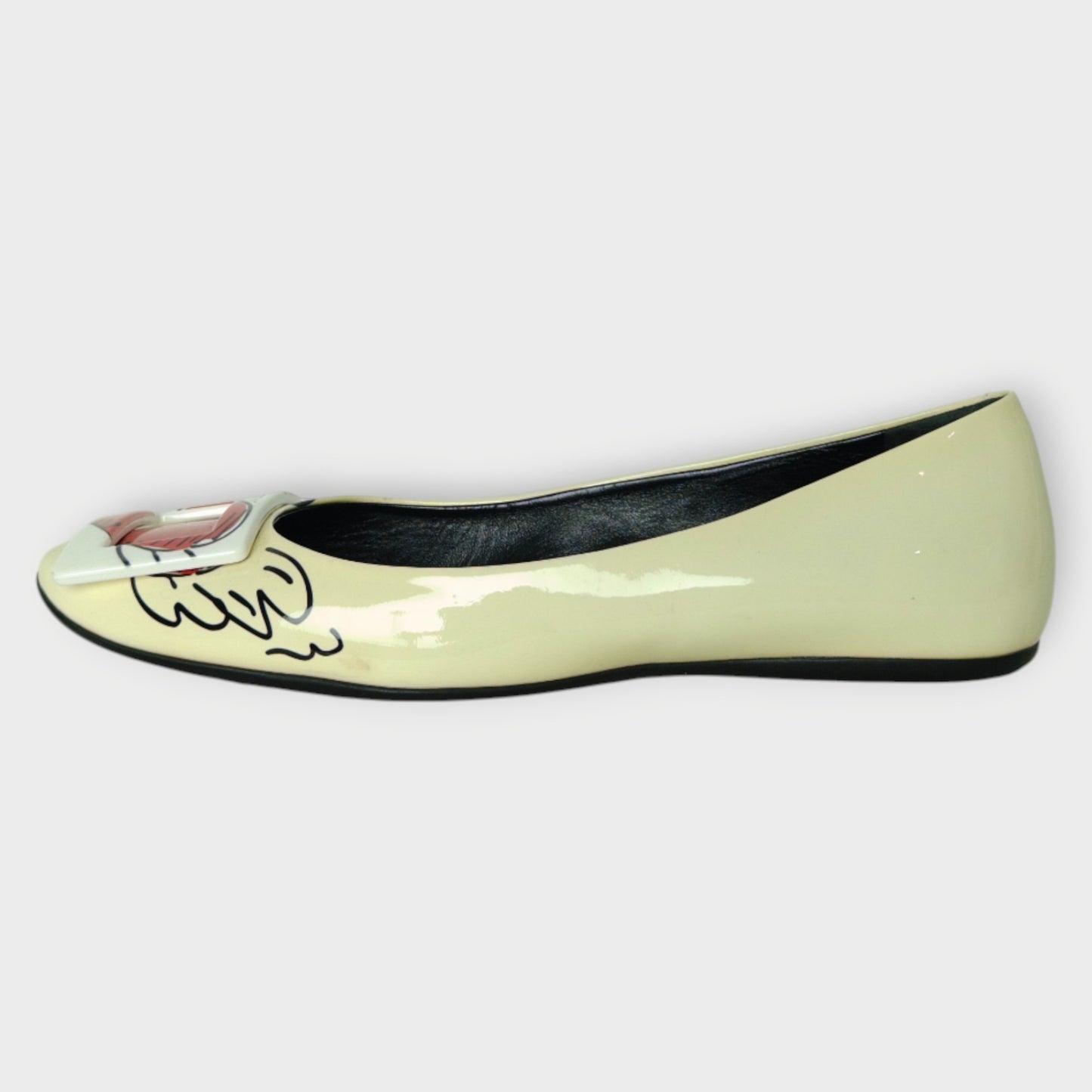 Tattoo Patent Ballet Flat