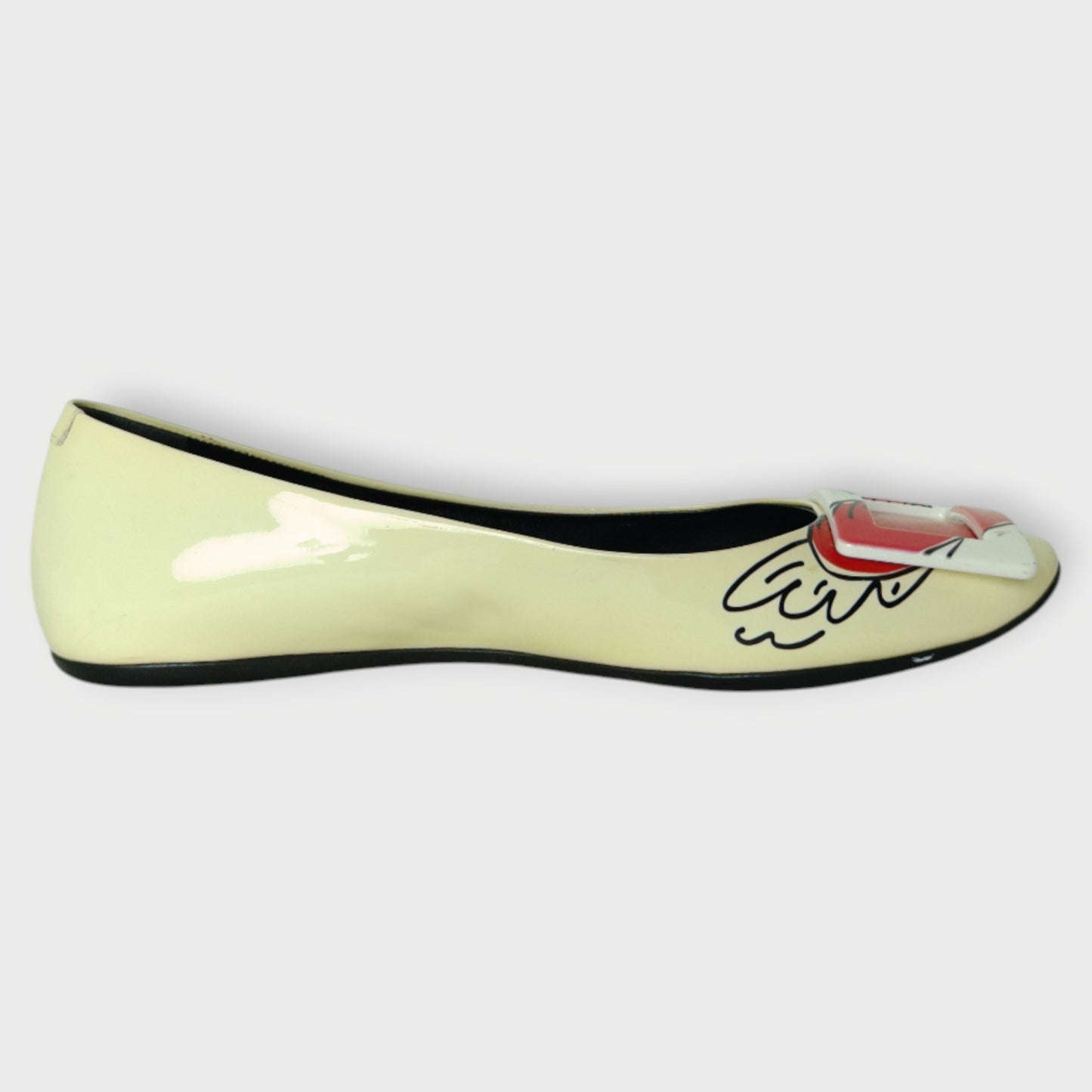 Tattoo Patent Ballet Flat