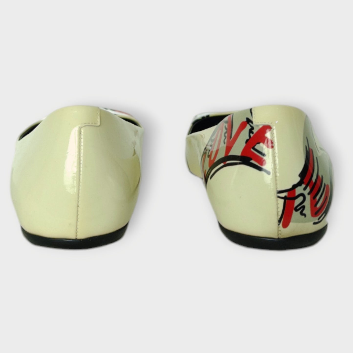 Tattoo Patent Ballet Flat