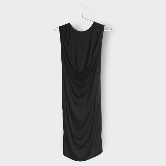 Synthetic Draped Midi Dress