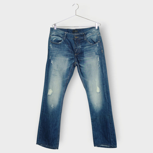 Mid Wash Distressed Jeans