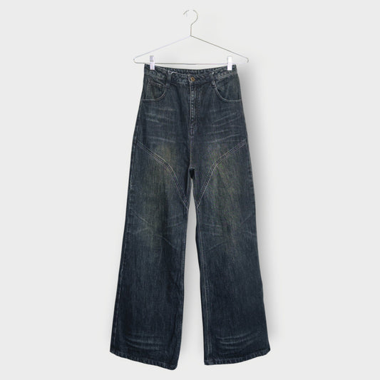 Panelled High Waist Jeans