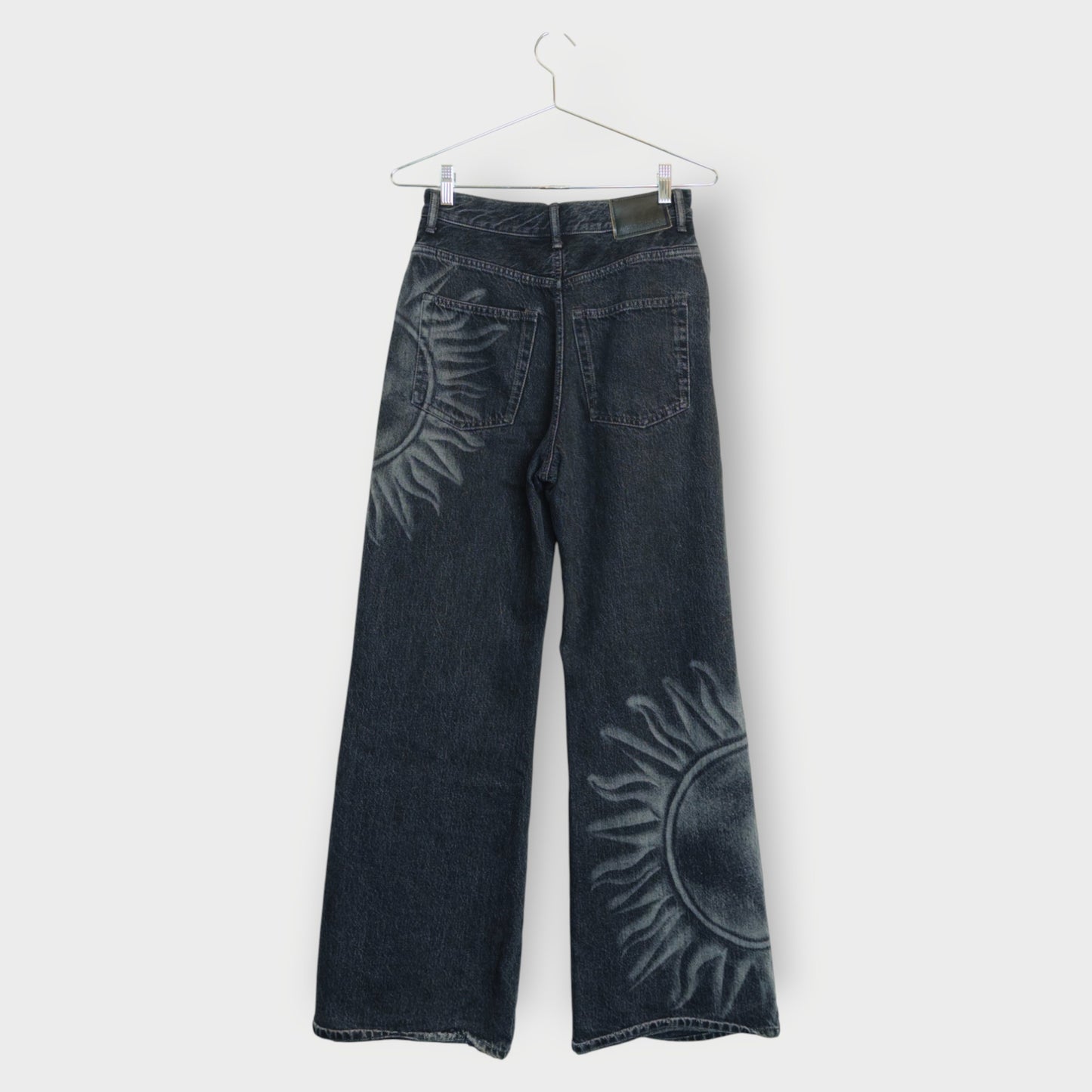 Sun Print Wide Leg Jeans