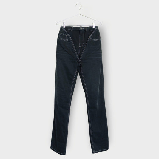 Deep V Cut Out Jeans