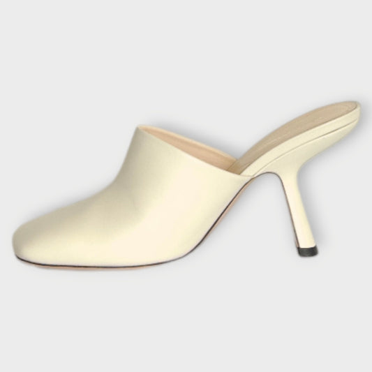 Square Toe Leather Mules