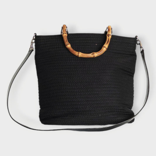 Bamboo Nylon Shoulder Bag