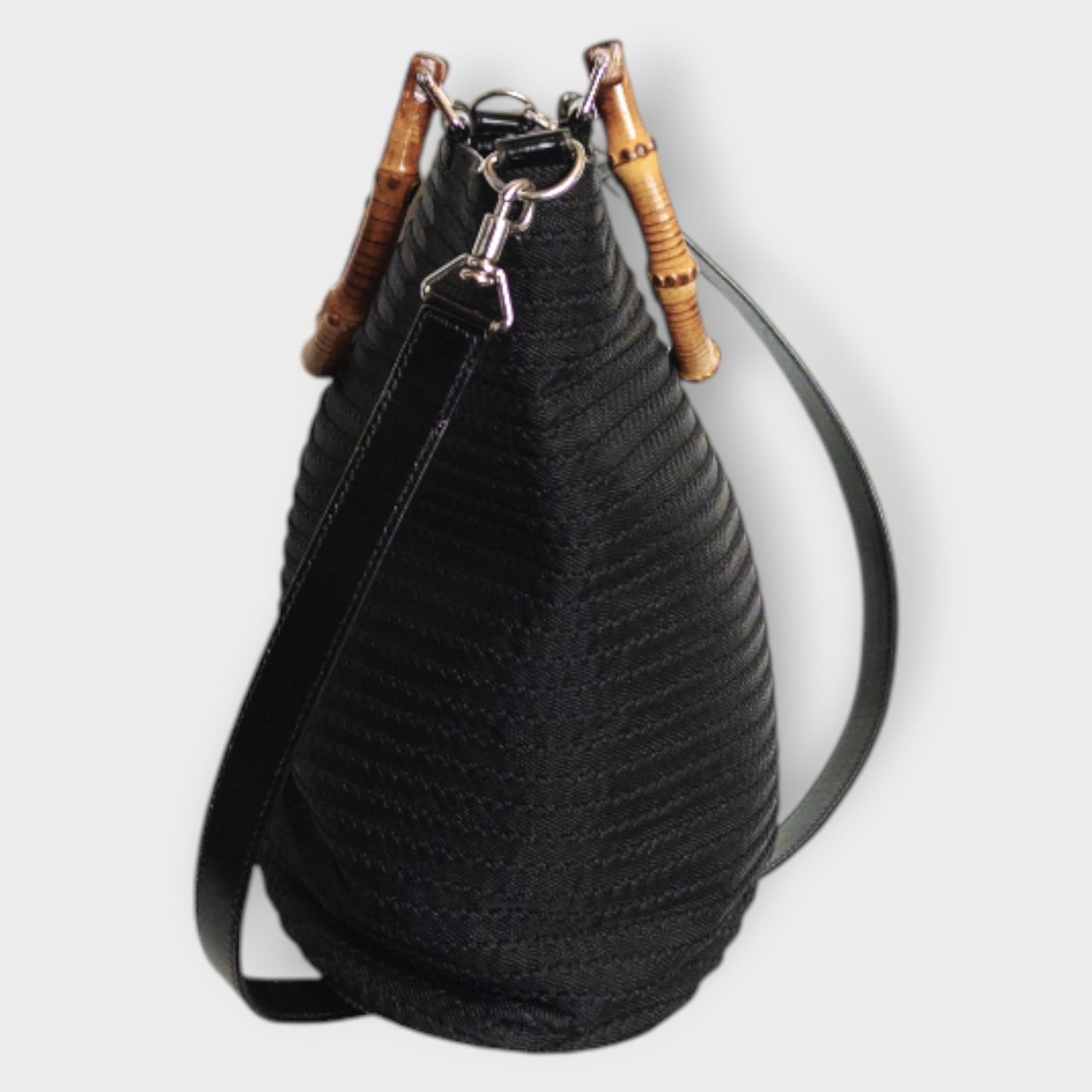 Bamboo Nylon Shoulder Bag
