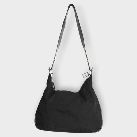 Nylon G Clasp Shoulder Bag