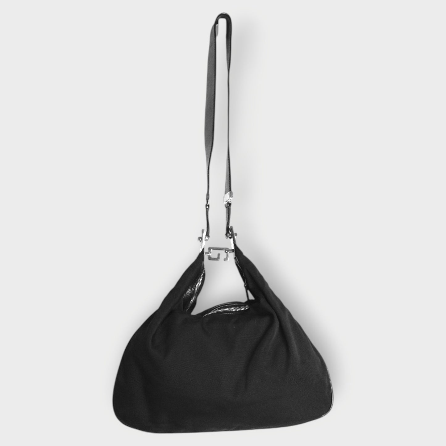 Nylon G Clasp Shoulder Bag