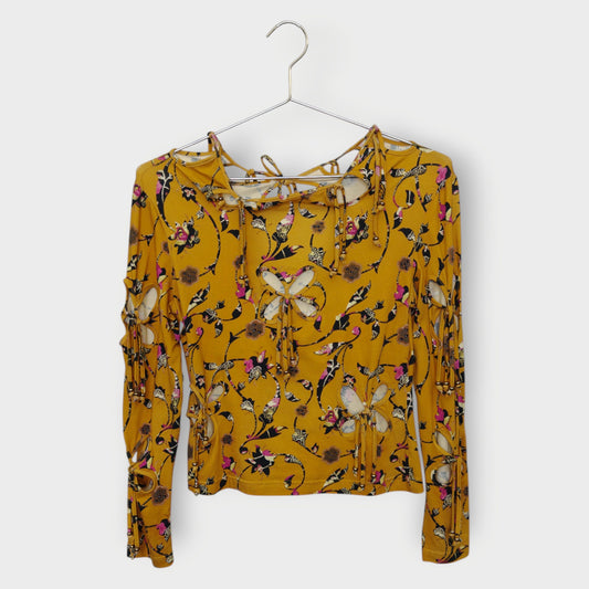 Floral Cut Out Long Sleeve
