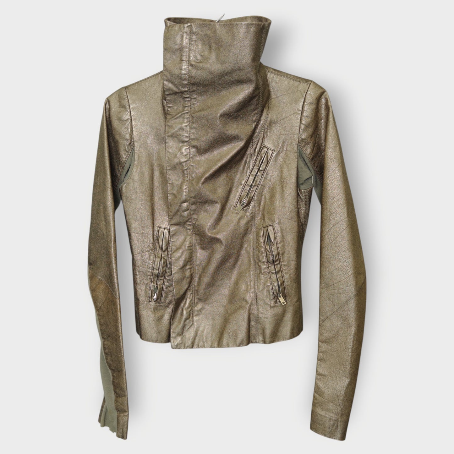 Leather High Neck Jacket