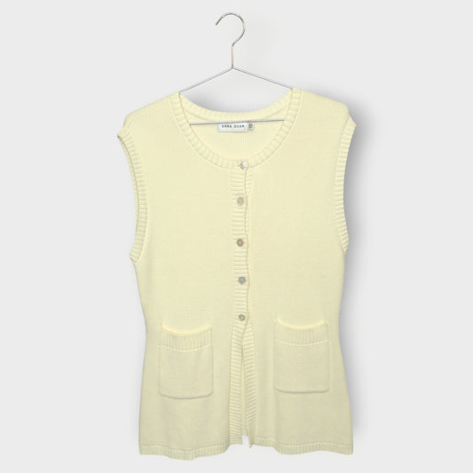 Cotton Button Up Vest