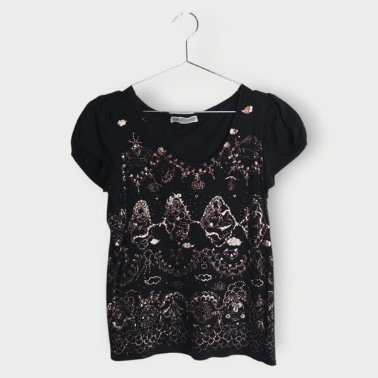 Metallic Print T-shirt