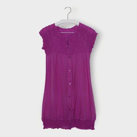 Lurex Stitch Cauliflower Shirt Dress