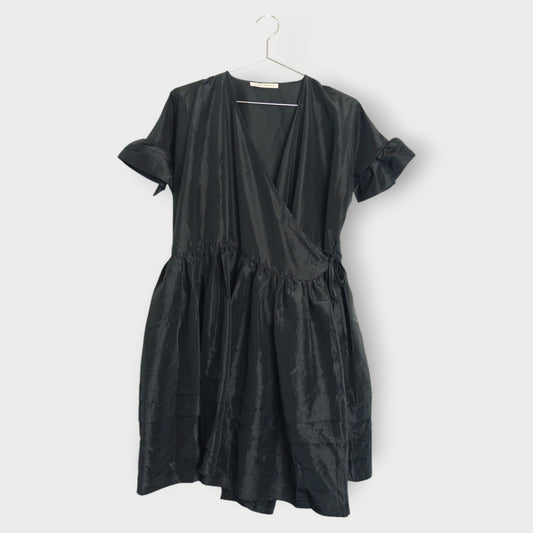 Frill Sleeve Wrap Dress