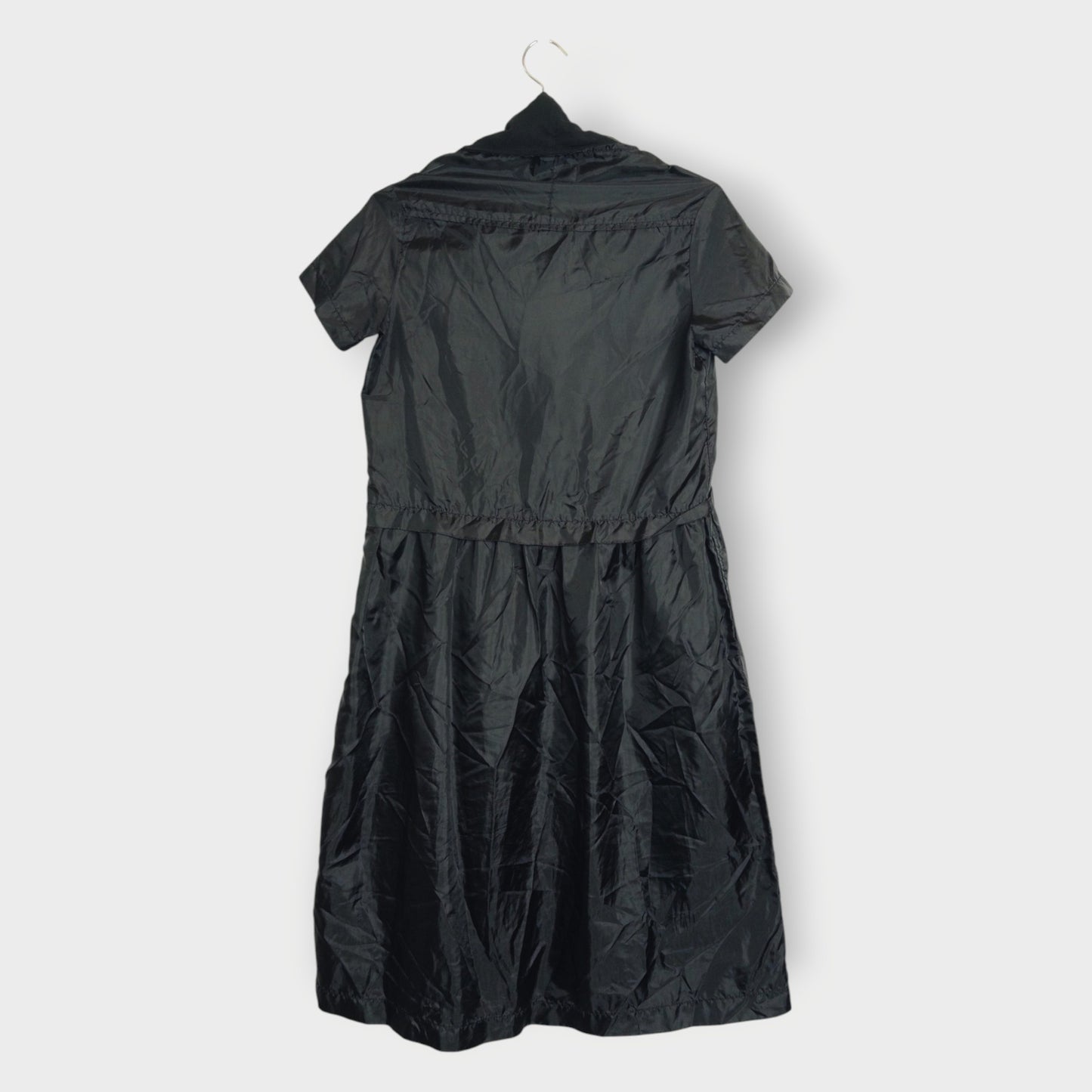 Peter Pan Collar Sheer Panel Dress