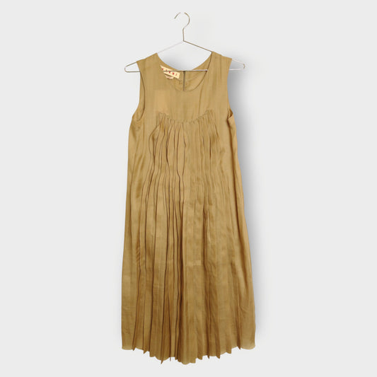 Silk Pleated Maxi Dress