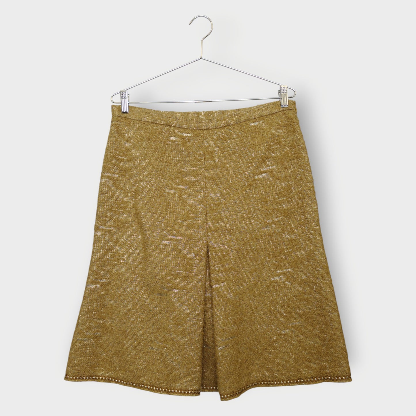 Shiny Pleat Front Midi