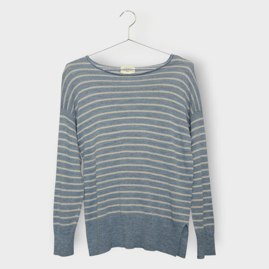 Merino Wool Stripe Knit Top