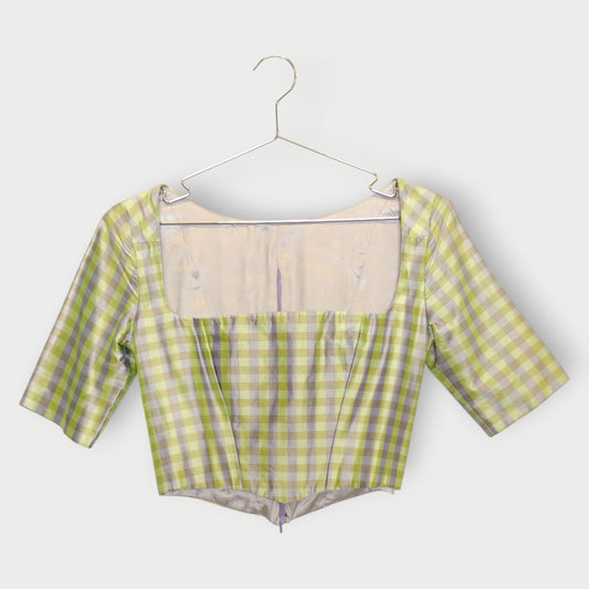 Gingham Silk Corset