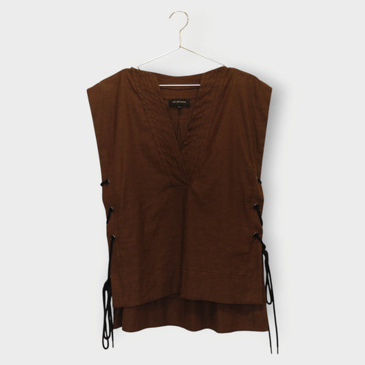 Linen Eyelet Side Tank