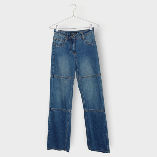 Panelled Straight Leg Jeans