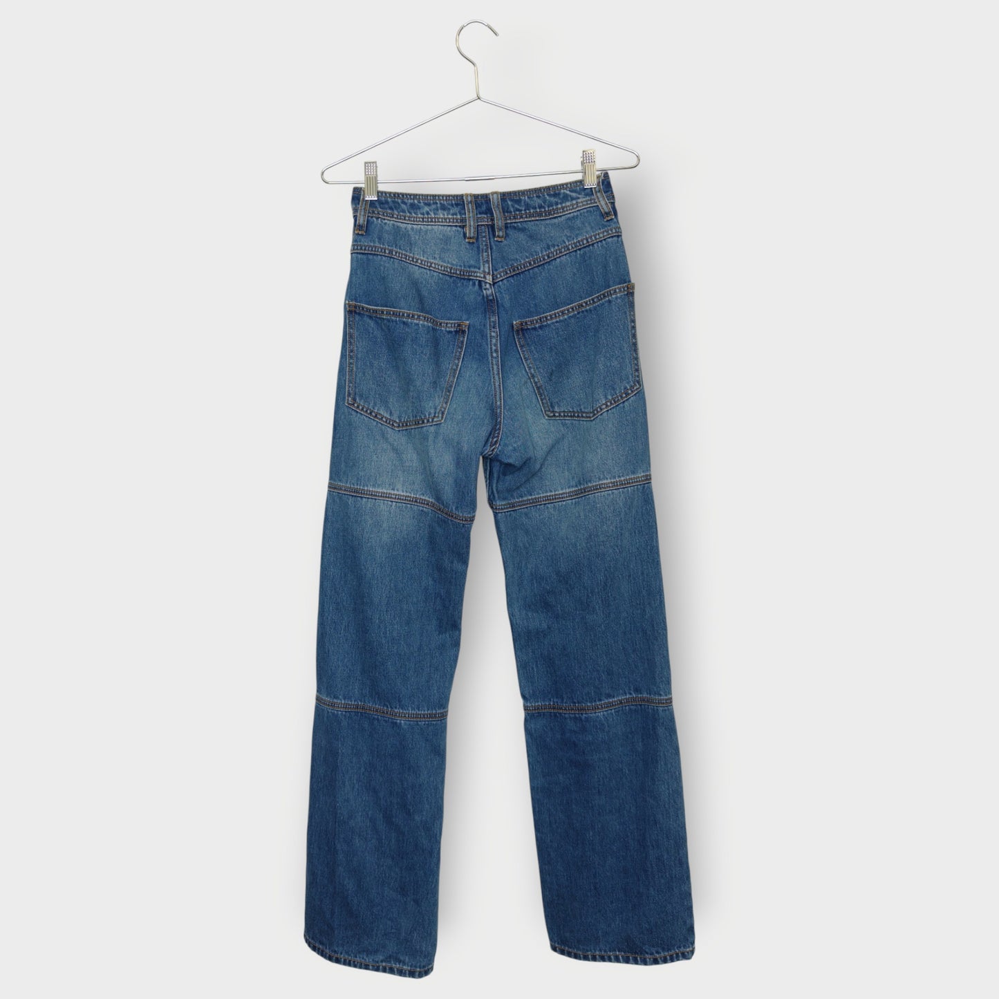 Panelled Straight Leg Jeans