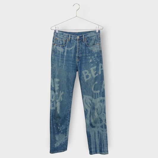 Denim Bleach Print Jean