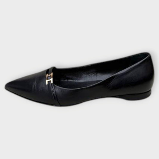 Leather Pointed Ballet Flats
