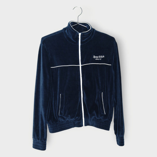 Velvet Piped Track Jacket