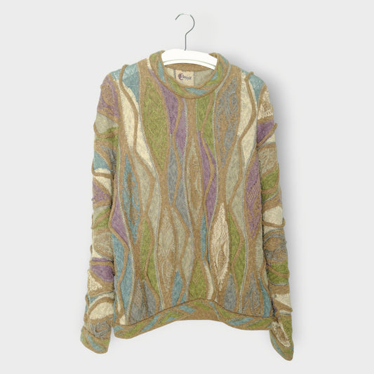 Purple Textured Knit Jumper