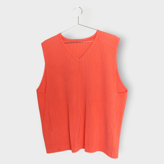 Coral Pleat Vest
